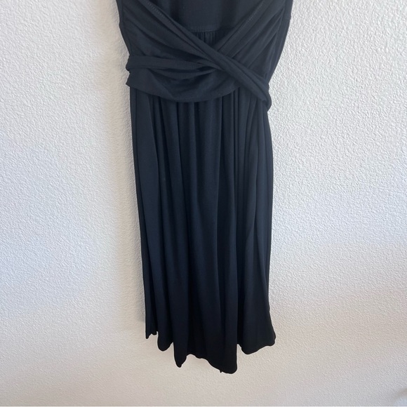 Gap Women’s Short Sleeve Wrap Dress True Black - Picture 4 of 9